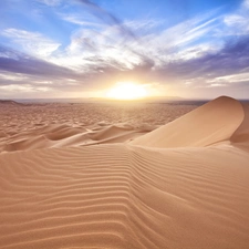sun, Desert, west