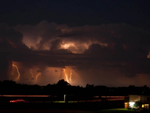 Night, Lightning, thunderbolt, Storm