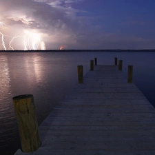 thunderbolt, lake, Platform