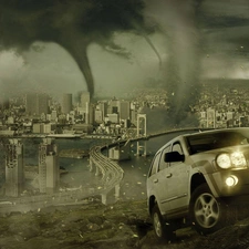 Grand Cherokee, tornadoes, Town