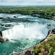 waterfall, River, Town, Niagara Falls