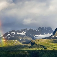 Great Rainbows, Mountains, Valley