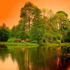 River, trees, viewes, Park