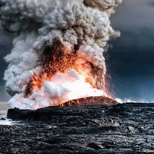 eruption, volcano