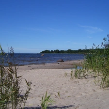 water, coast, Sand