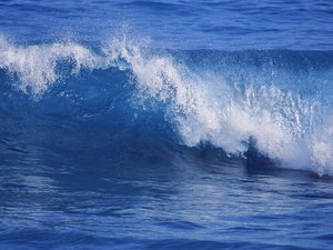 Waves, blue, sea