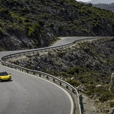 Way, Mountains, McLaren, winding, Yellow