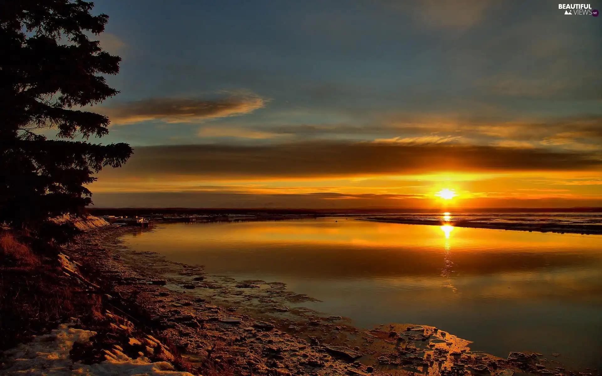 Coast, sun, Alaska, west