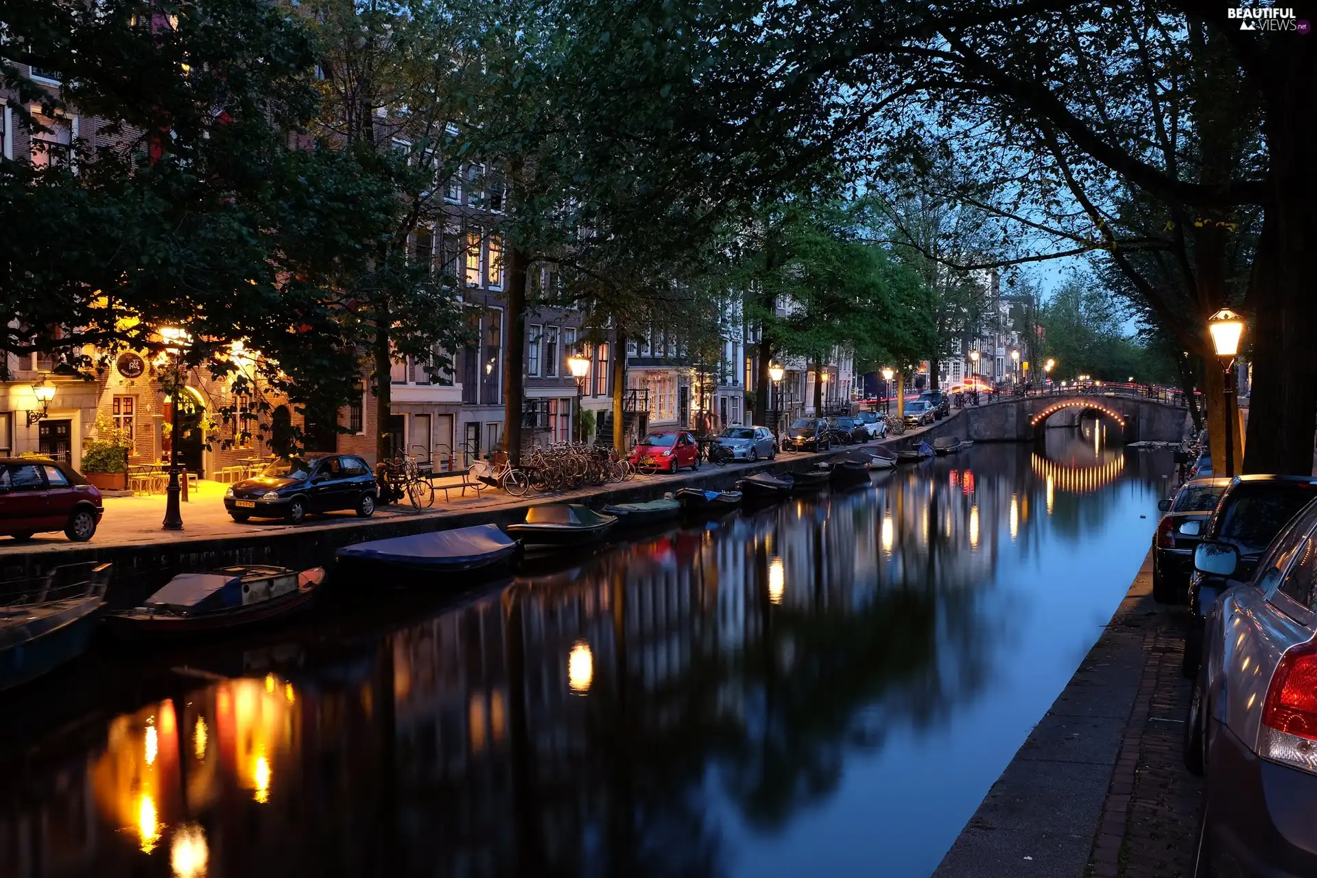 Amsterdam, Netherlands, canal, bridge, Houses