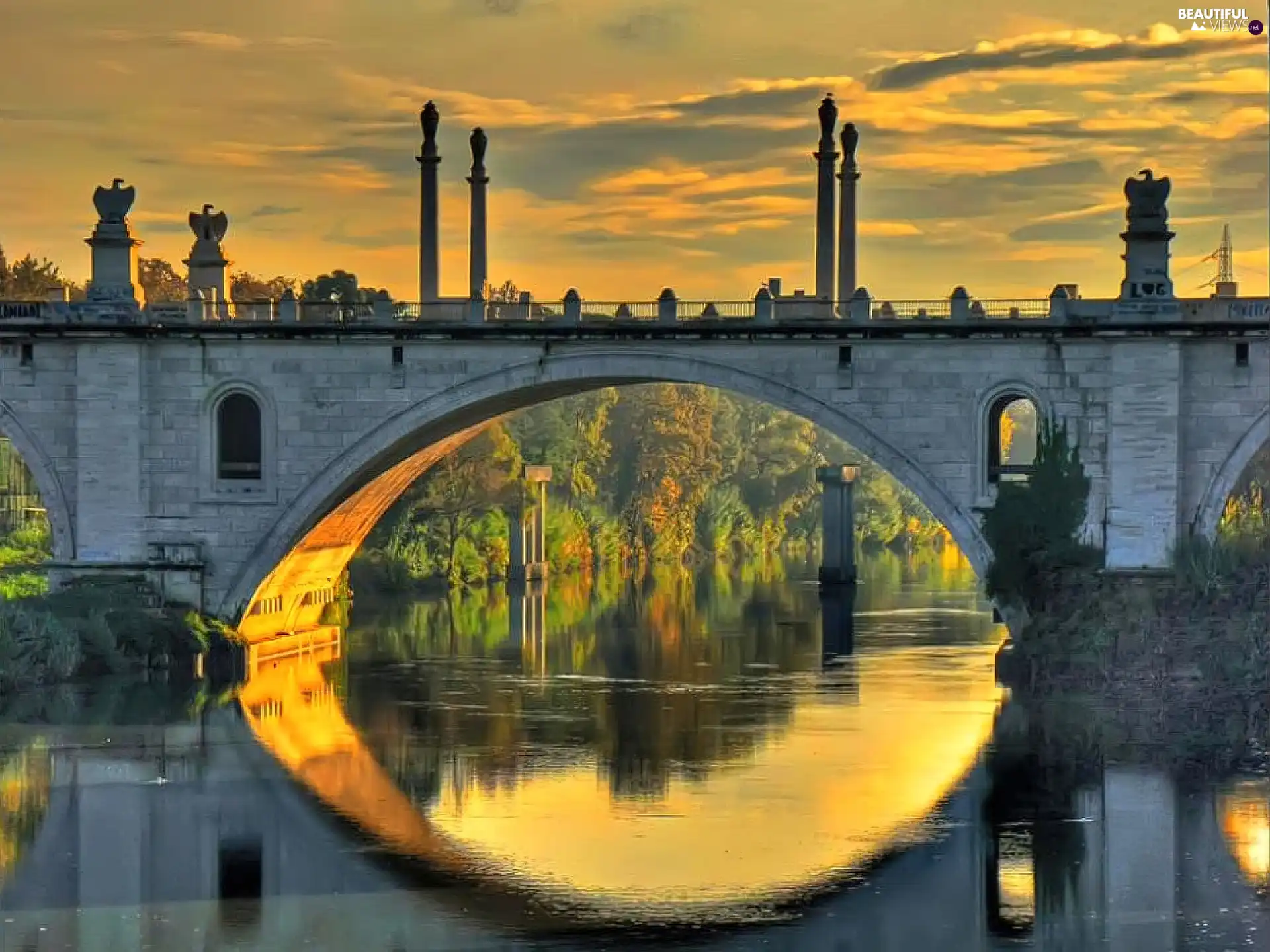 architecture, River, bridge