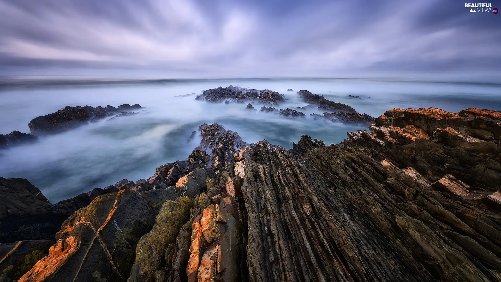 sea, Stones, Almograve, Atlantic Ocean, Portugal
