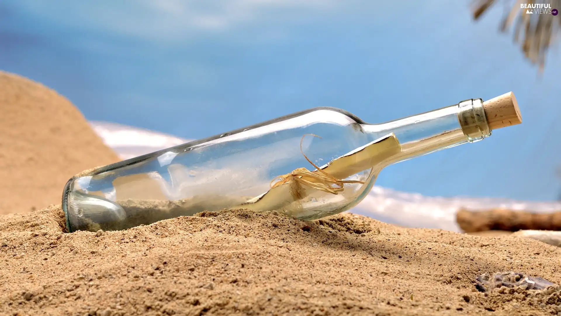 Bottle, sea, Beaches, letter