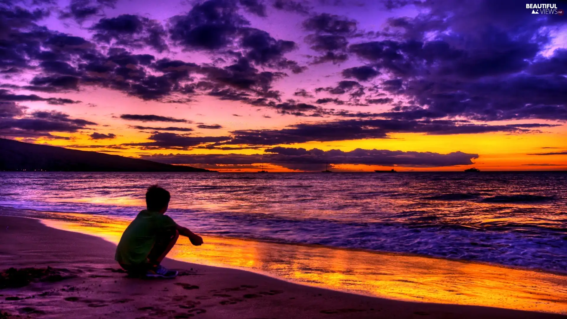 sea, Beaches, boy, west