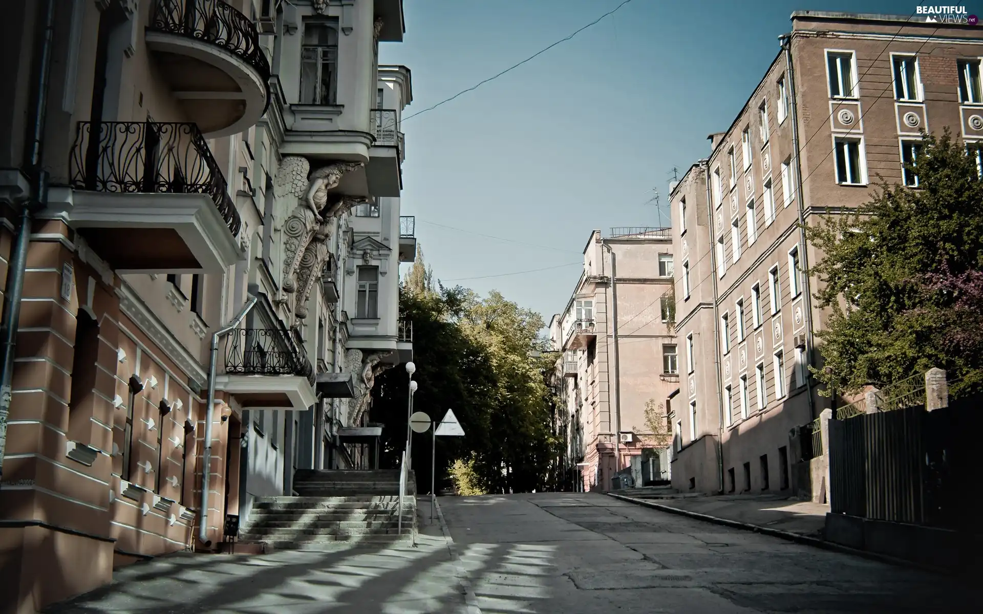 city, Facades, buildings, Street