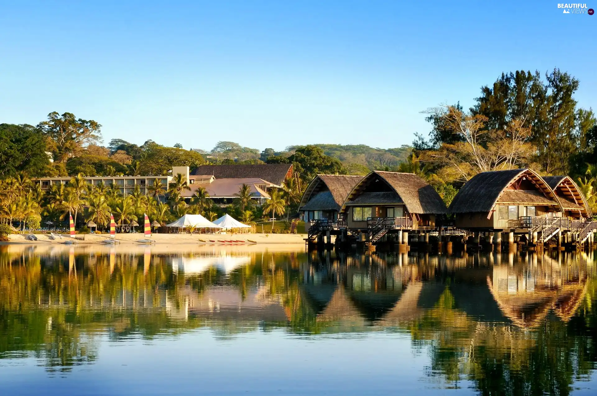 Bungalows, VEGETATION, Vanuatu, The hotel, Oceania