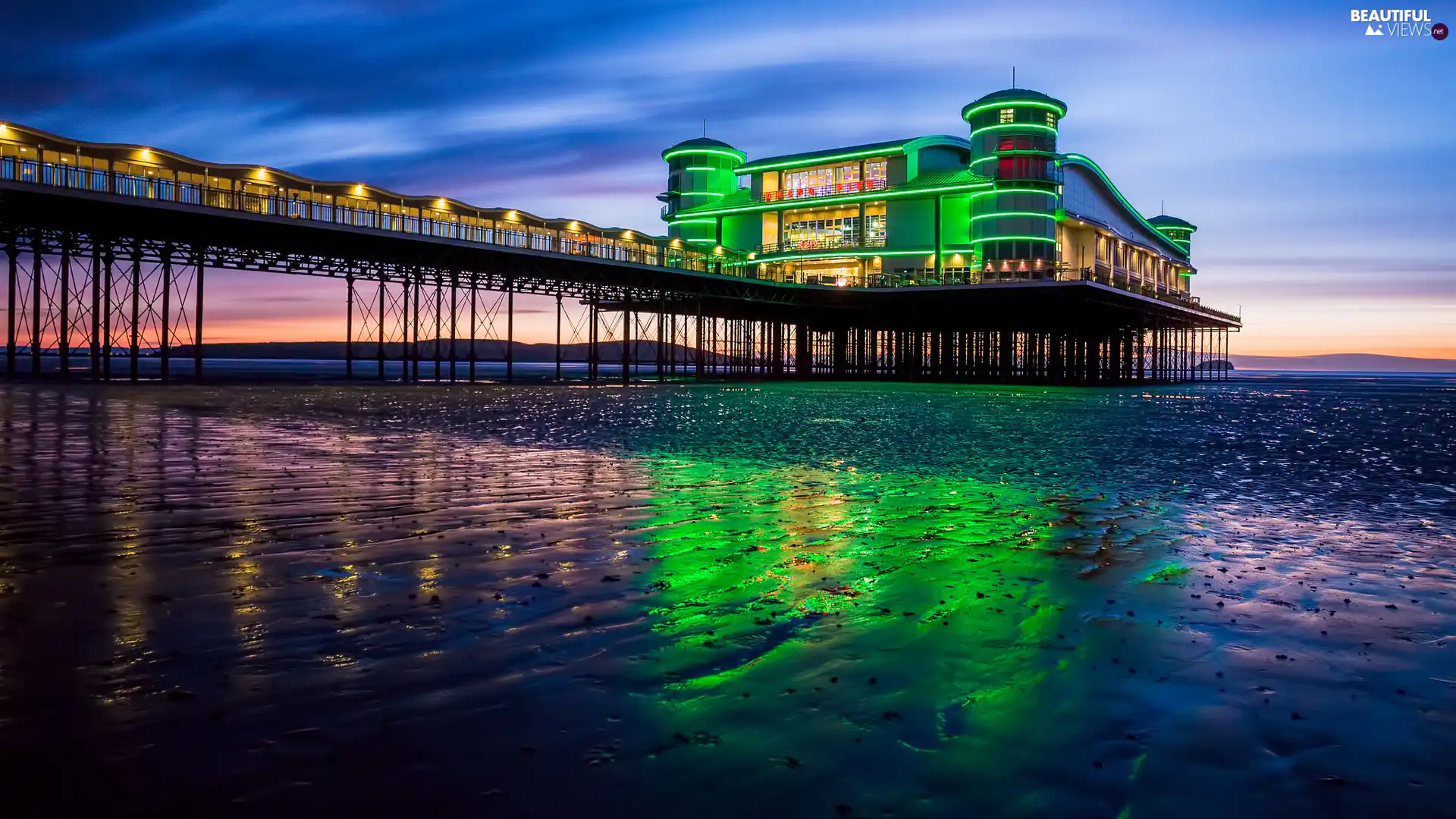 cafe, sea, pier