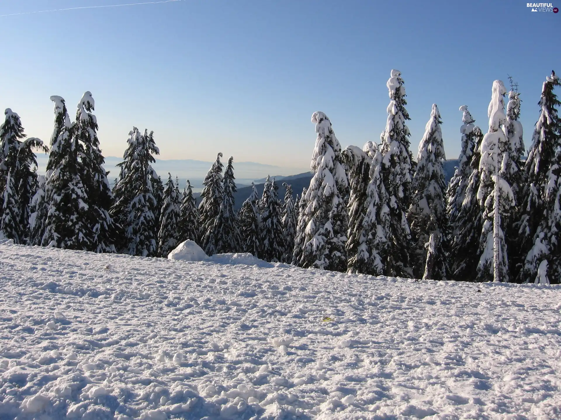 winter, Mountains, Canada, snow