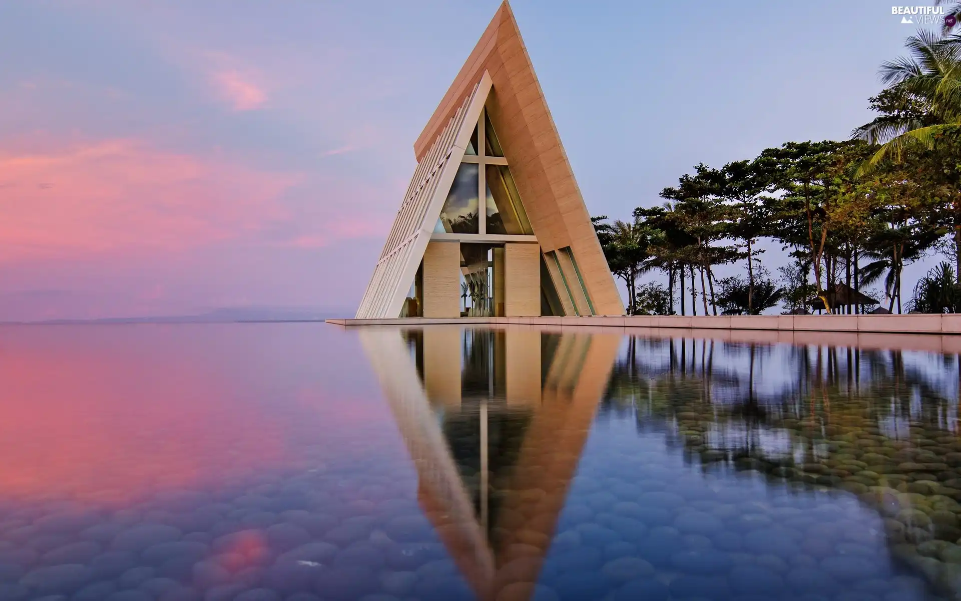 Crystal, Stones, chapel, water