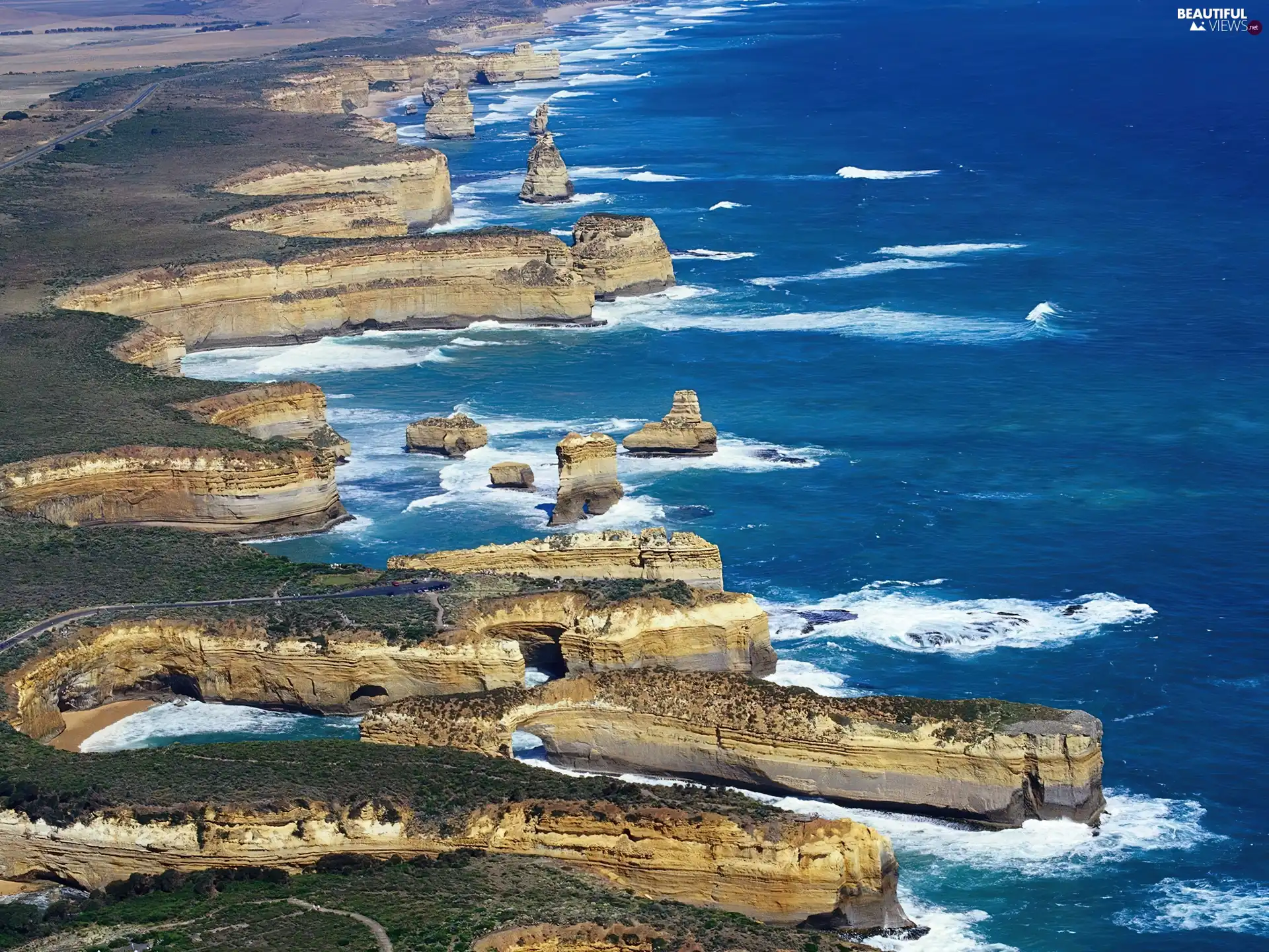 Cliffs, sea, Coast