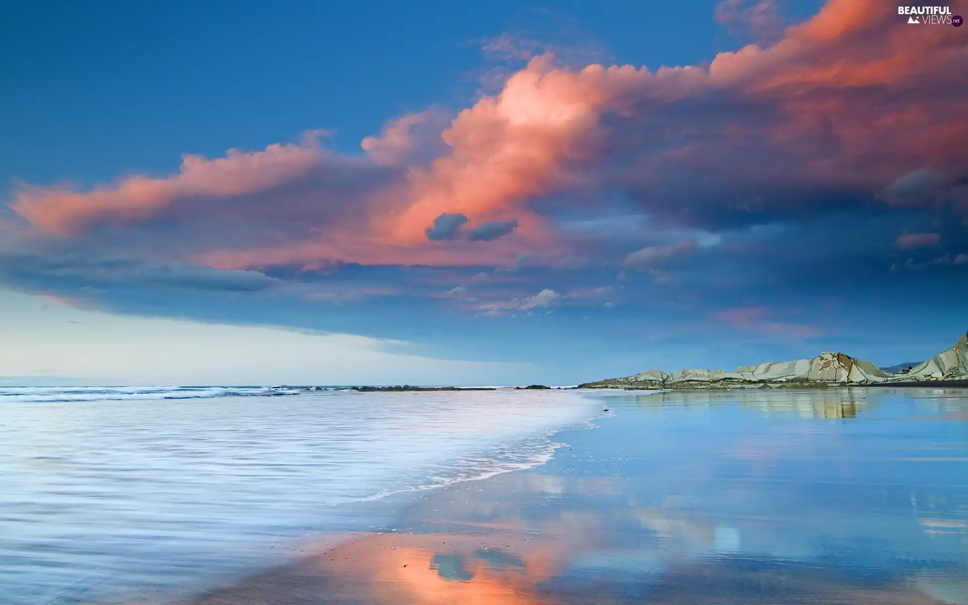 sea, rocks, Cloud, Beaches