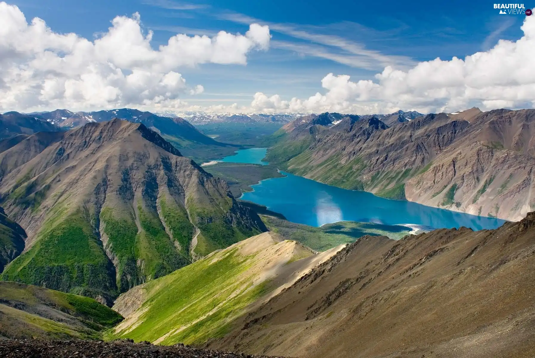 clouds, Jukatan, lake, Sky, Mountains