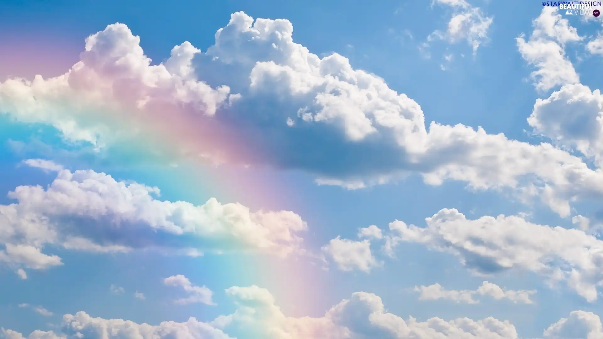 Great Rainbows, Sky, clouds