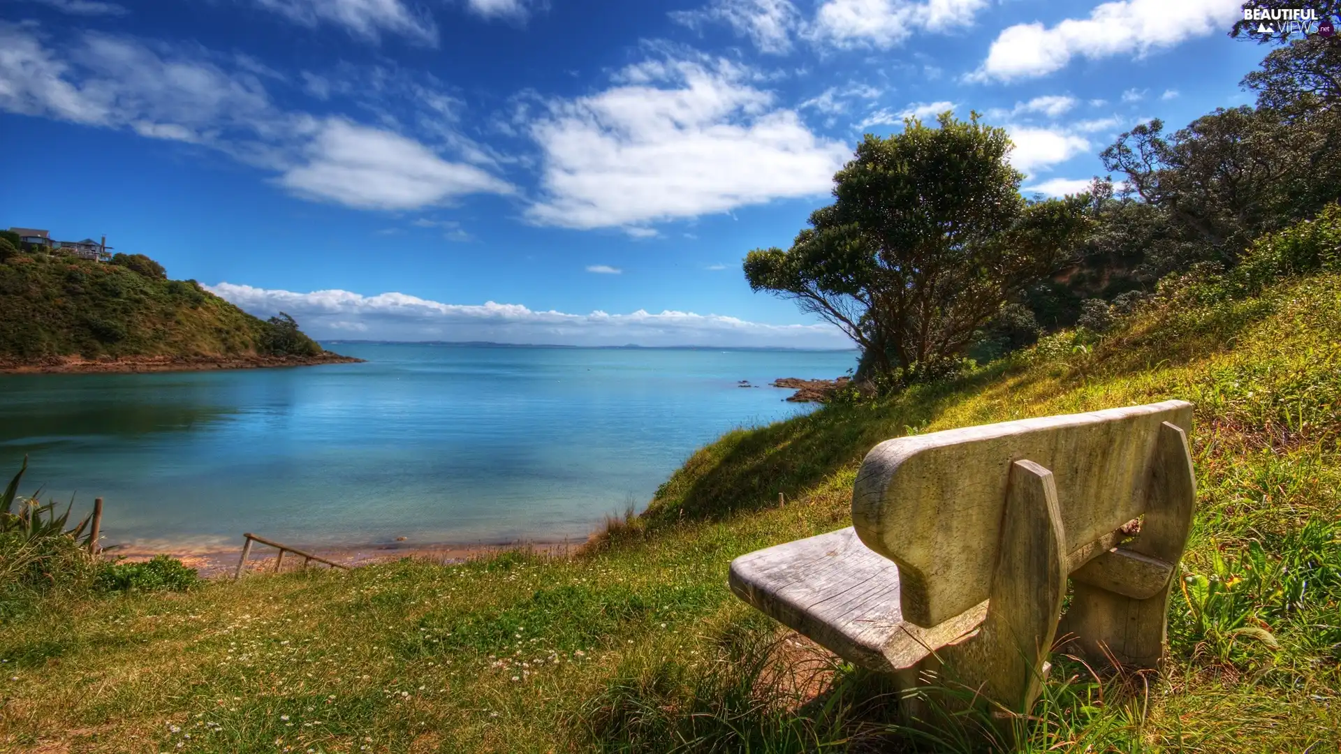 creek, Bench, Quiet