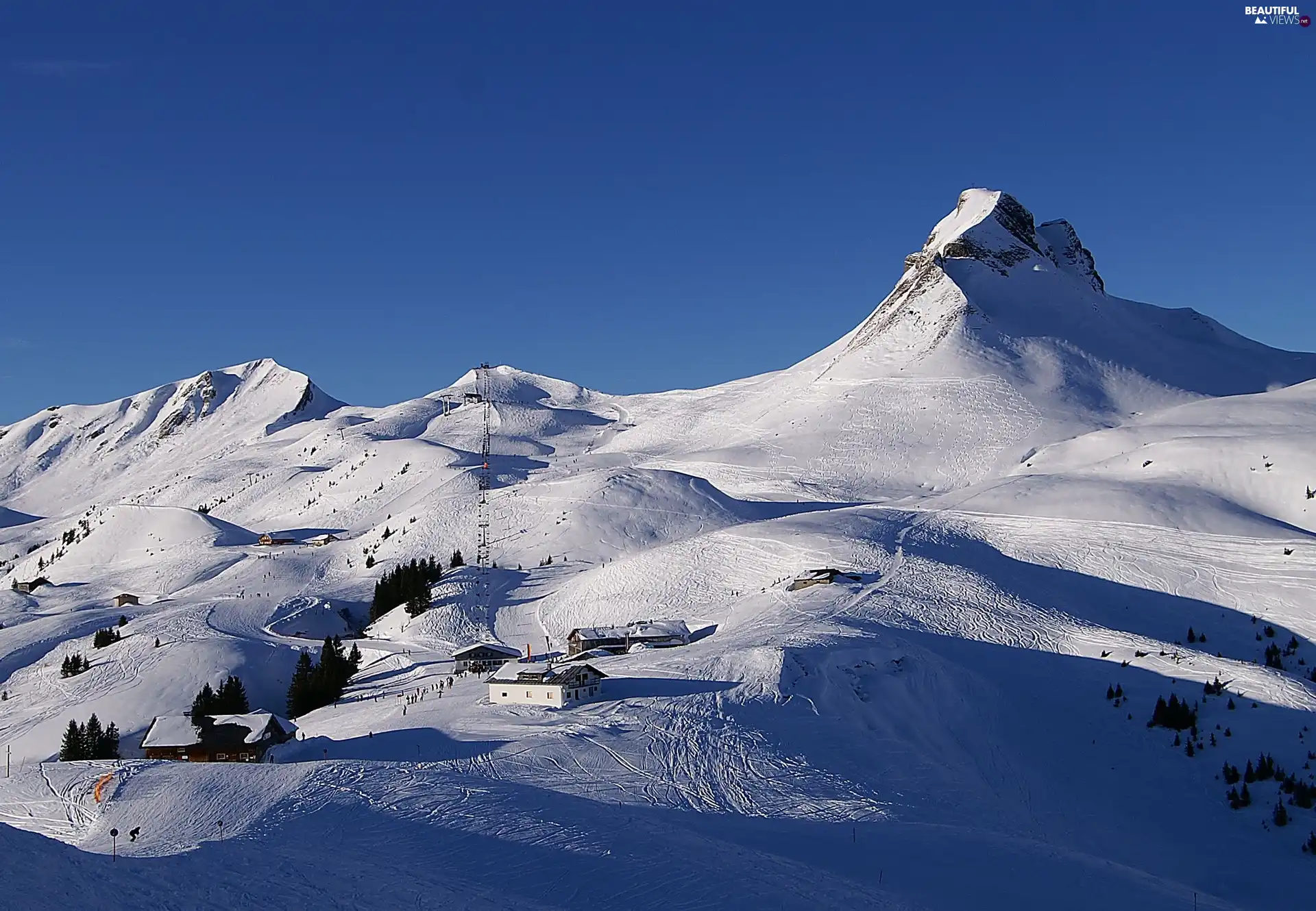 Damuls, Austria, Mountains, snow, winter