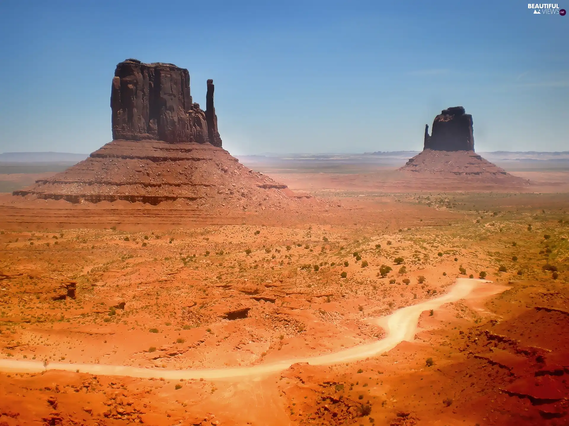 Desert, rocks, Way