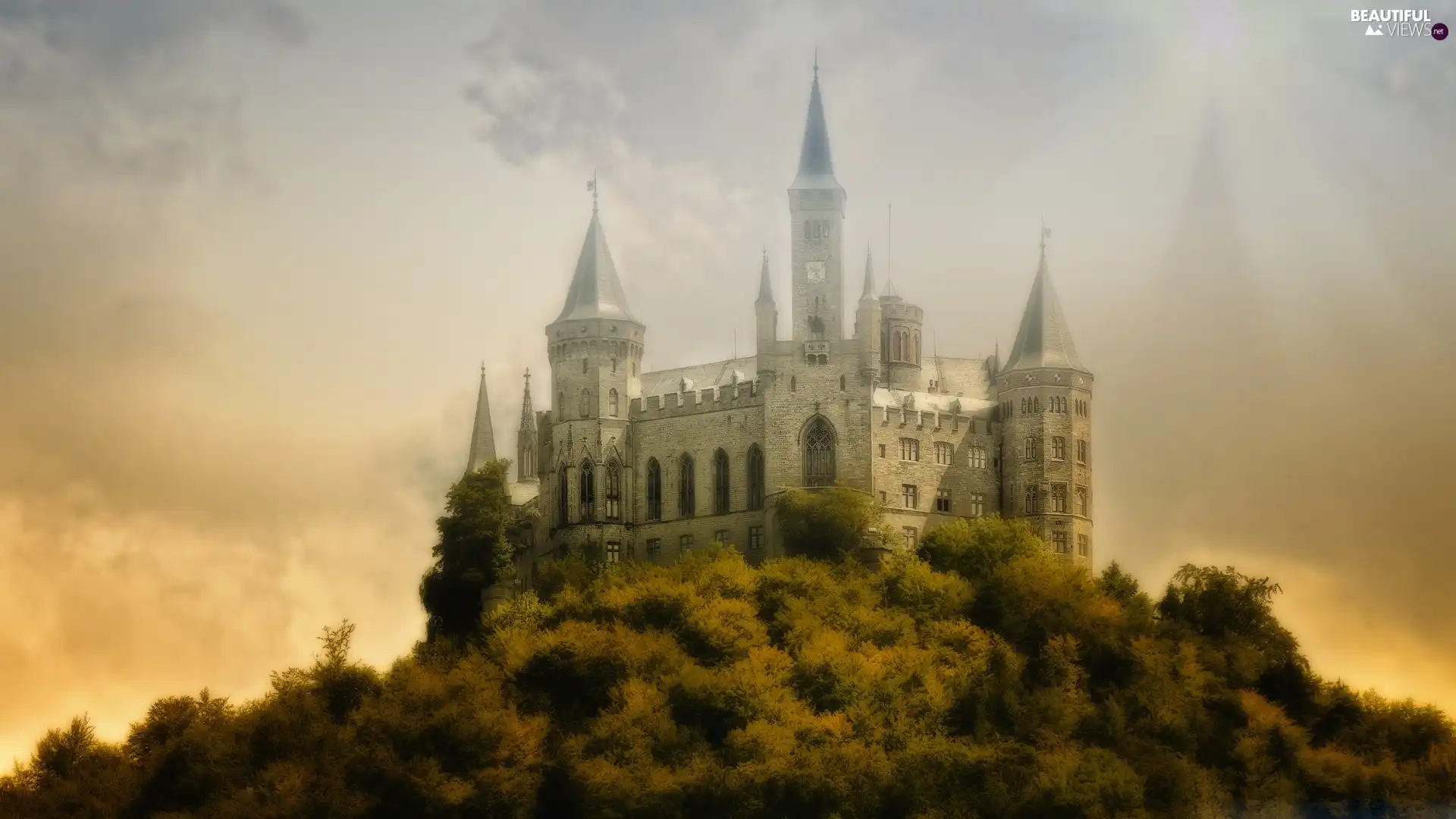 Fog, Castle, Hohenzollern