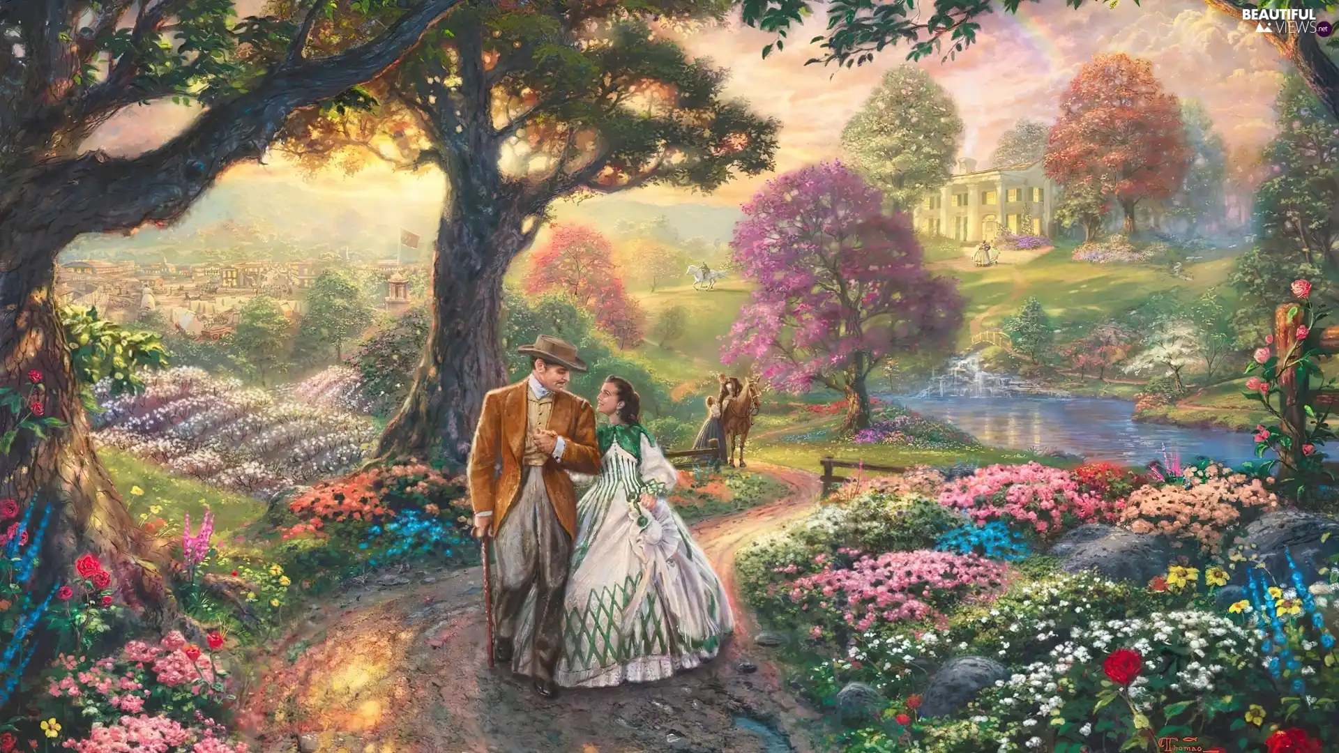 wander, Thomas Kinkade, Garden