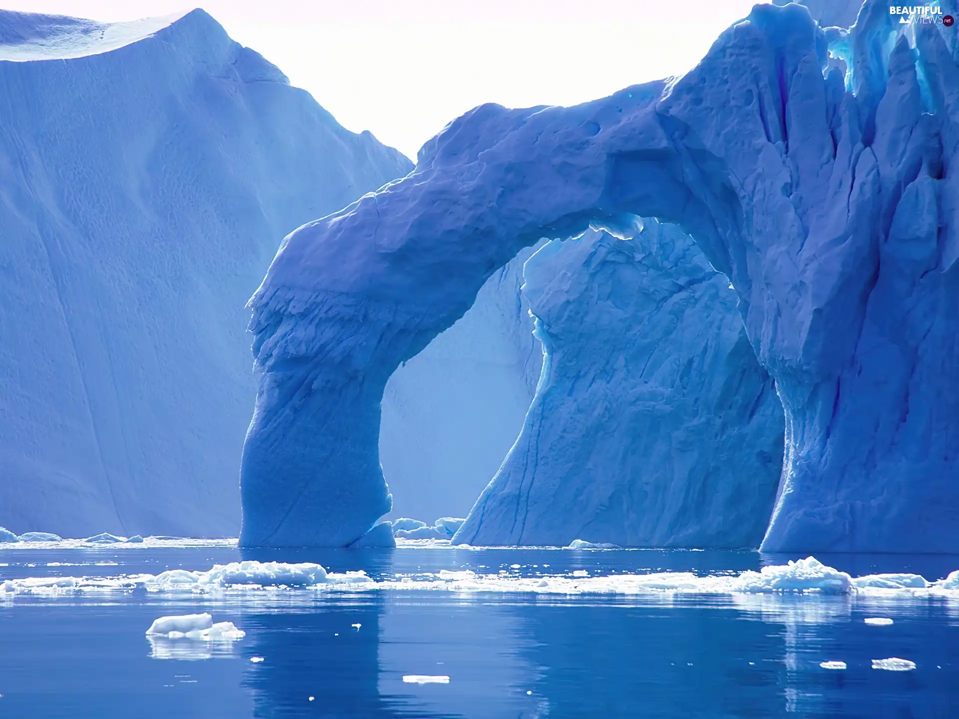 Mountains, rock, Gate, ice