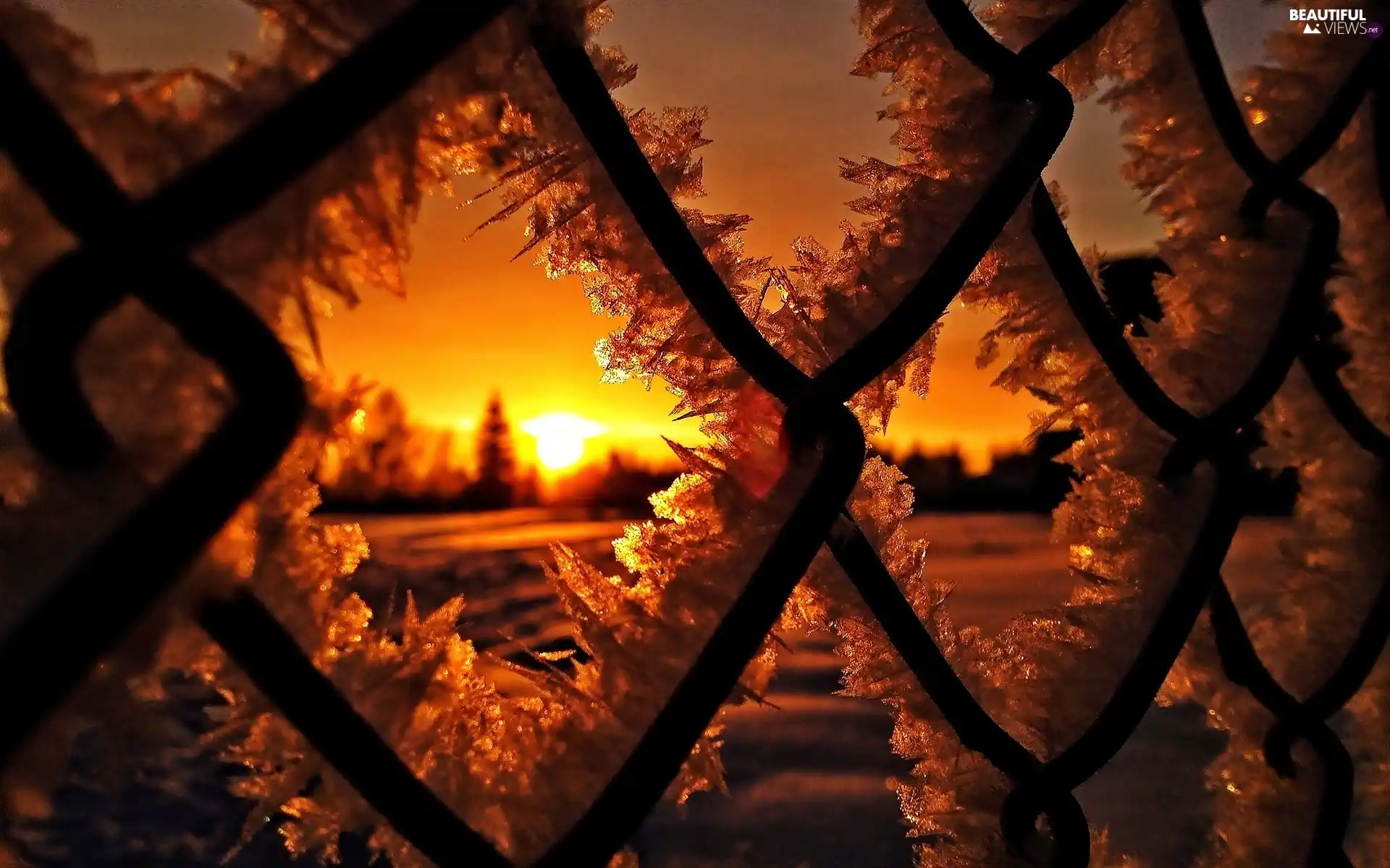 Fance, winter, Great Sunsets