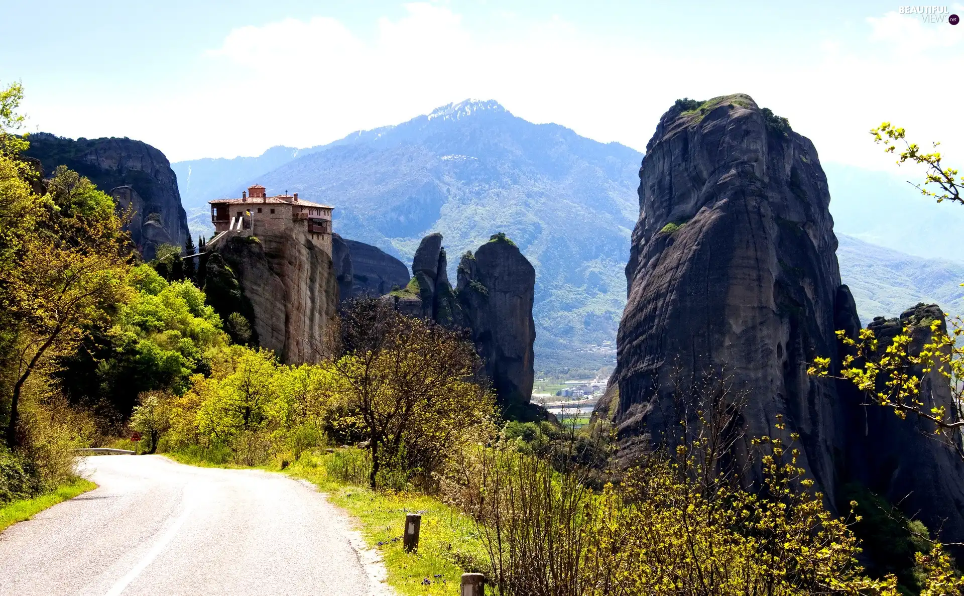 Mountains, Way, Greece, rocks