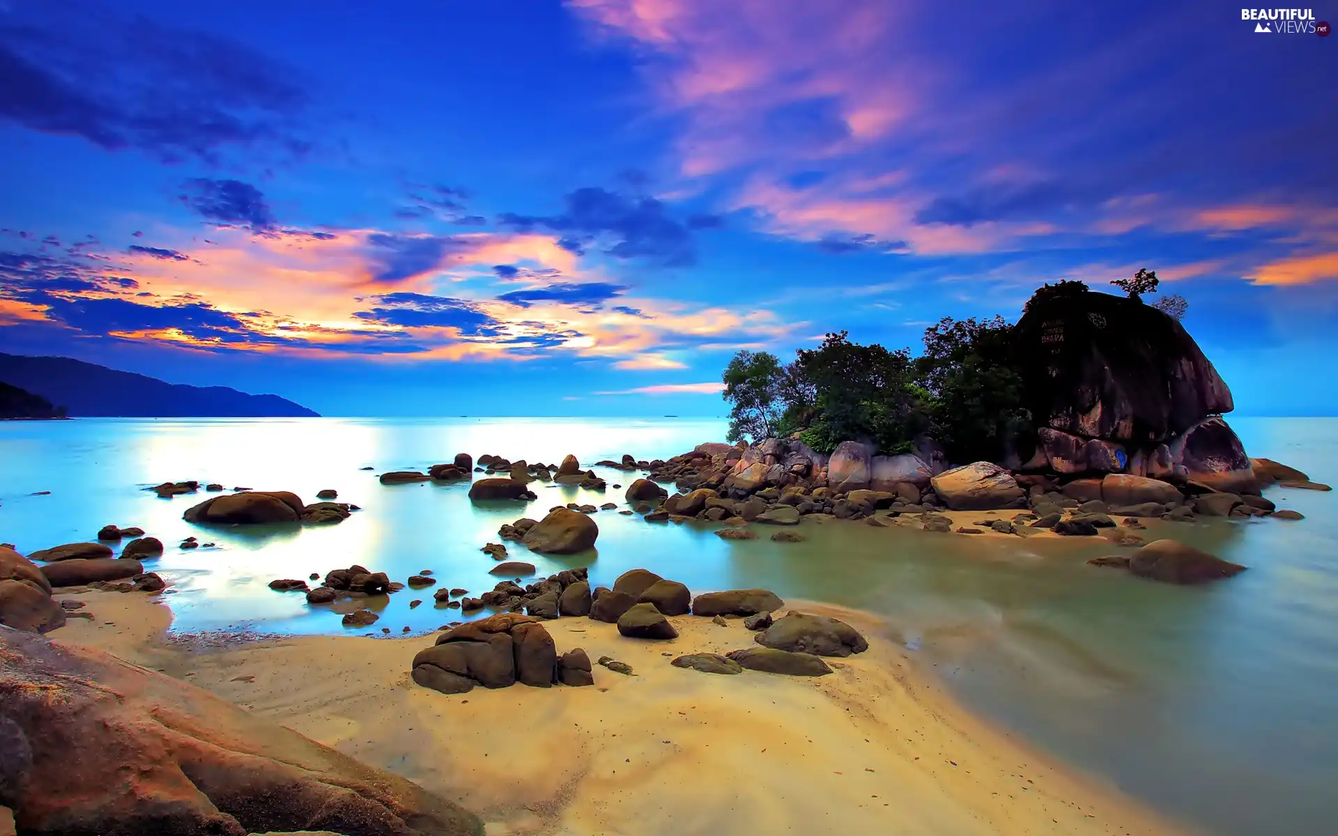 Island, Beaches, Stones, rocks, sea