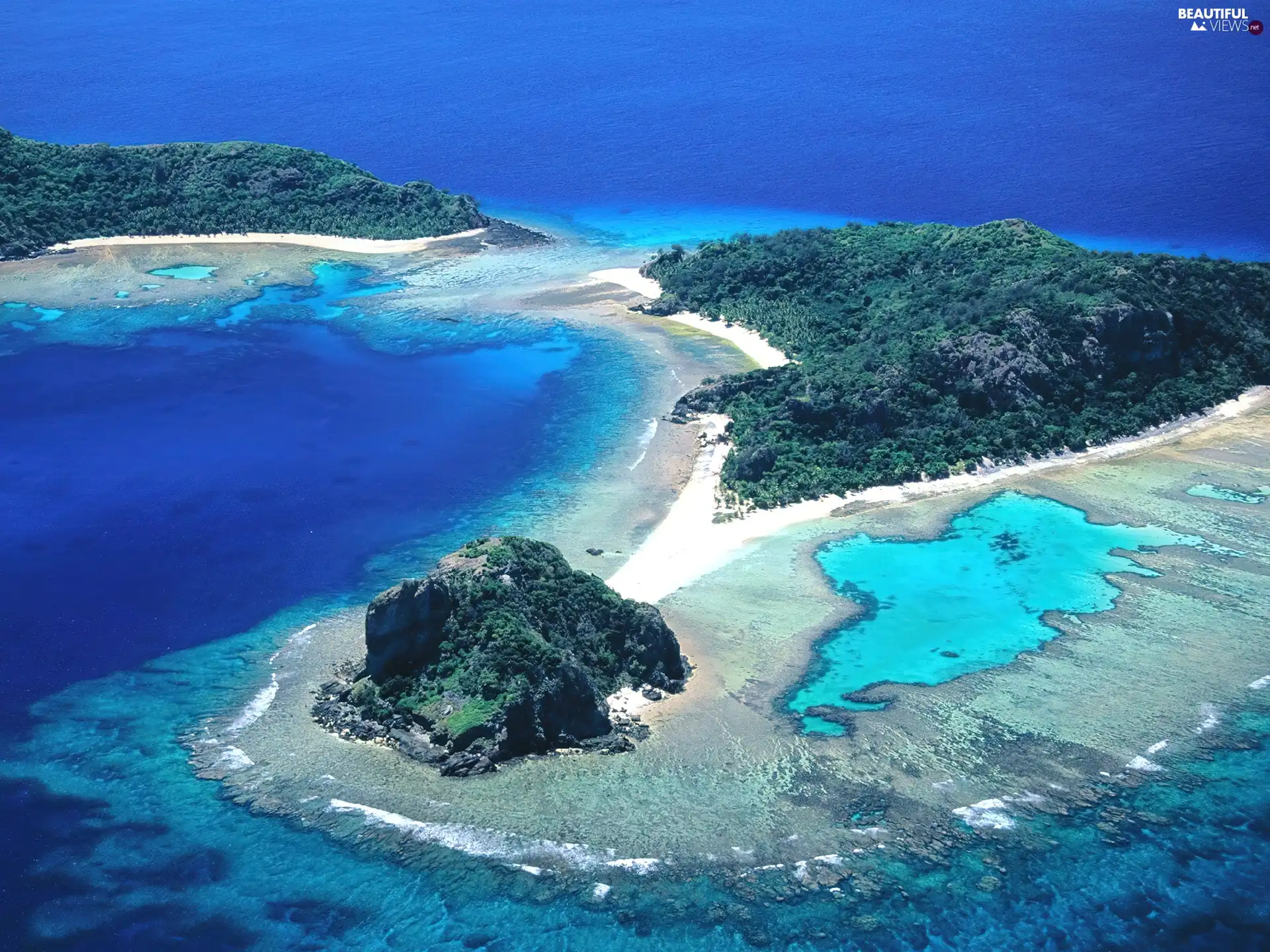 sea, green ones, Islets