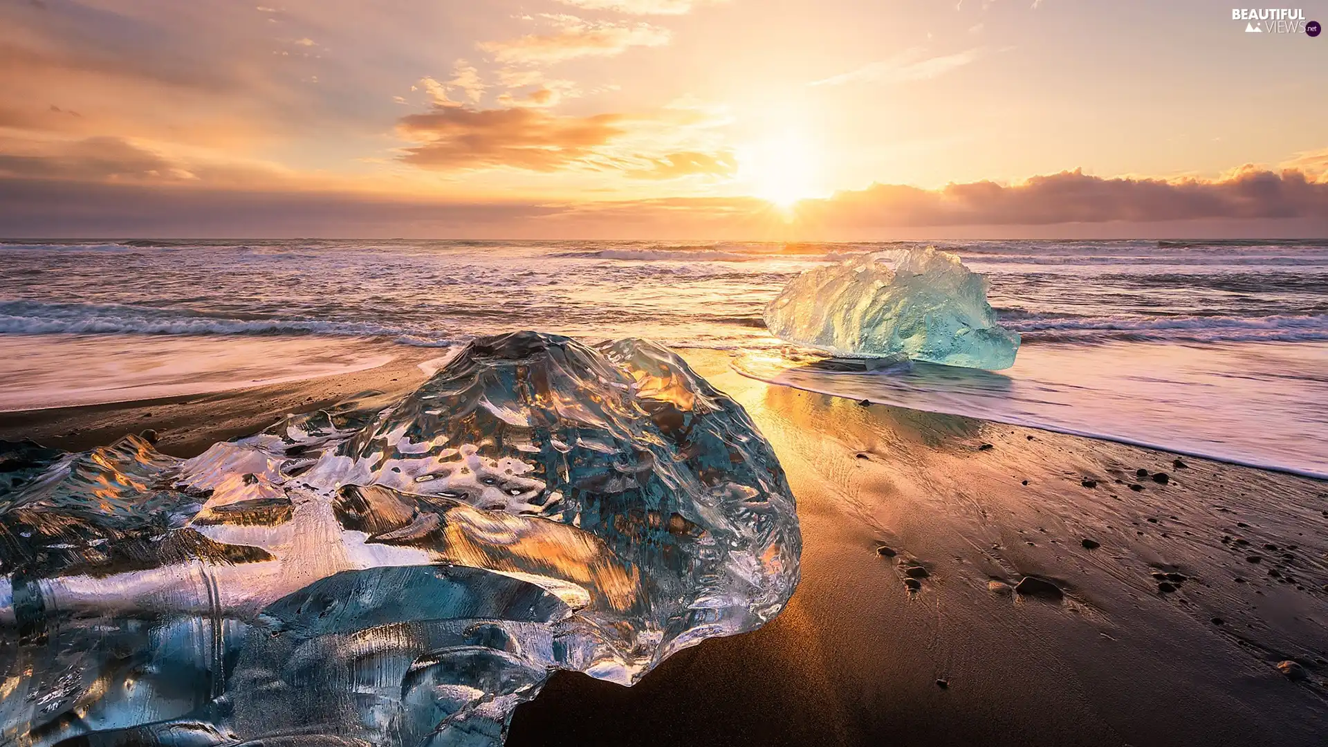 Icecream, Great Sunsets, Jokulsarlon Lake, lumps, iceland