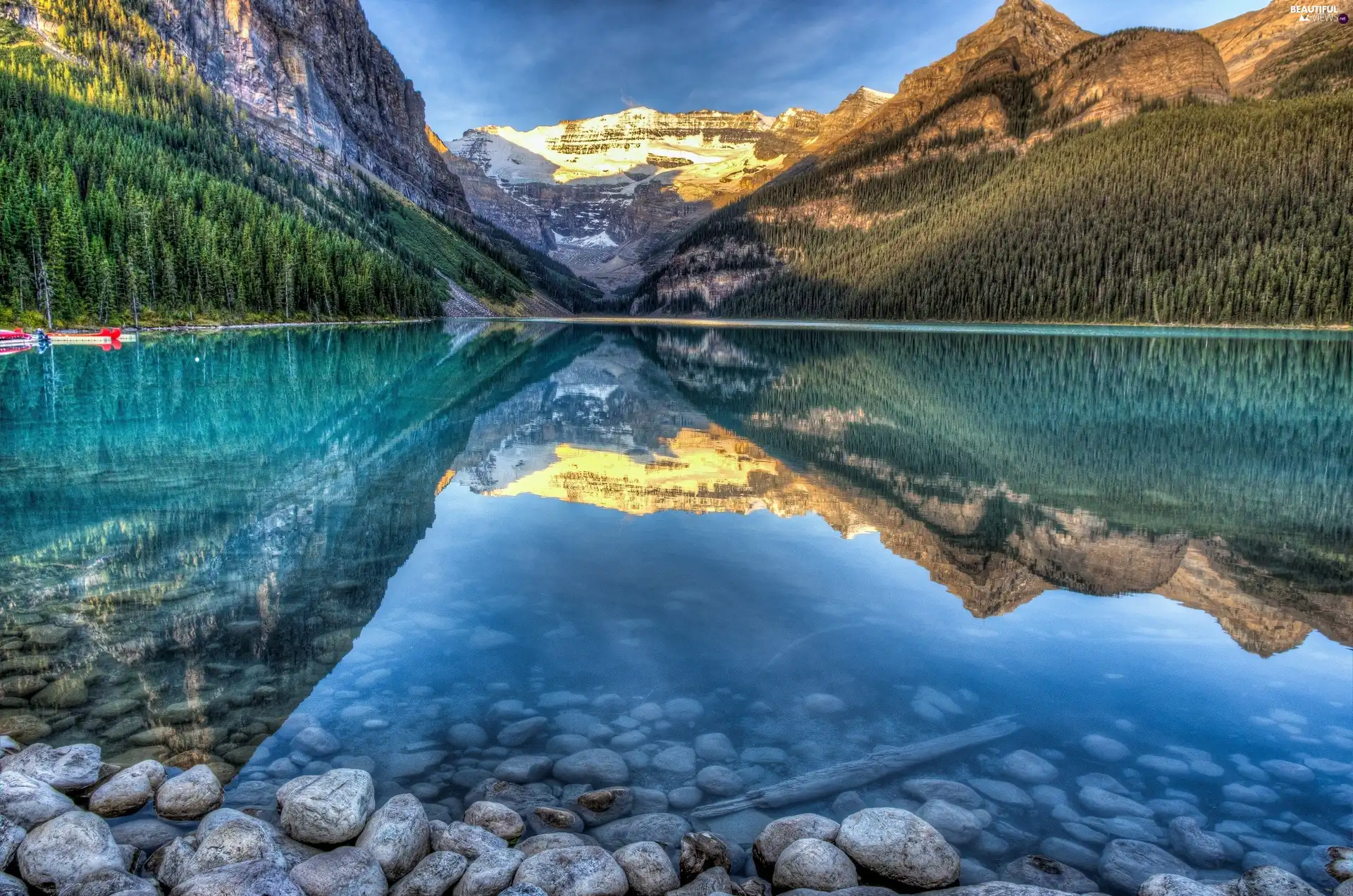 lake, Mountains, forest