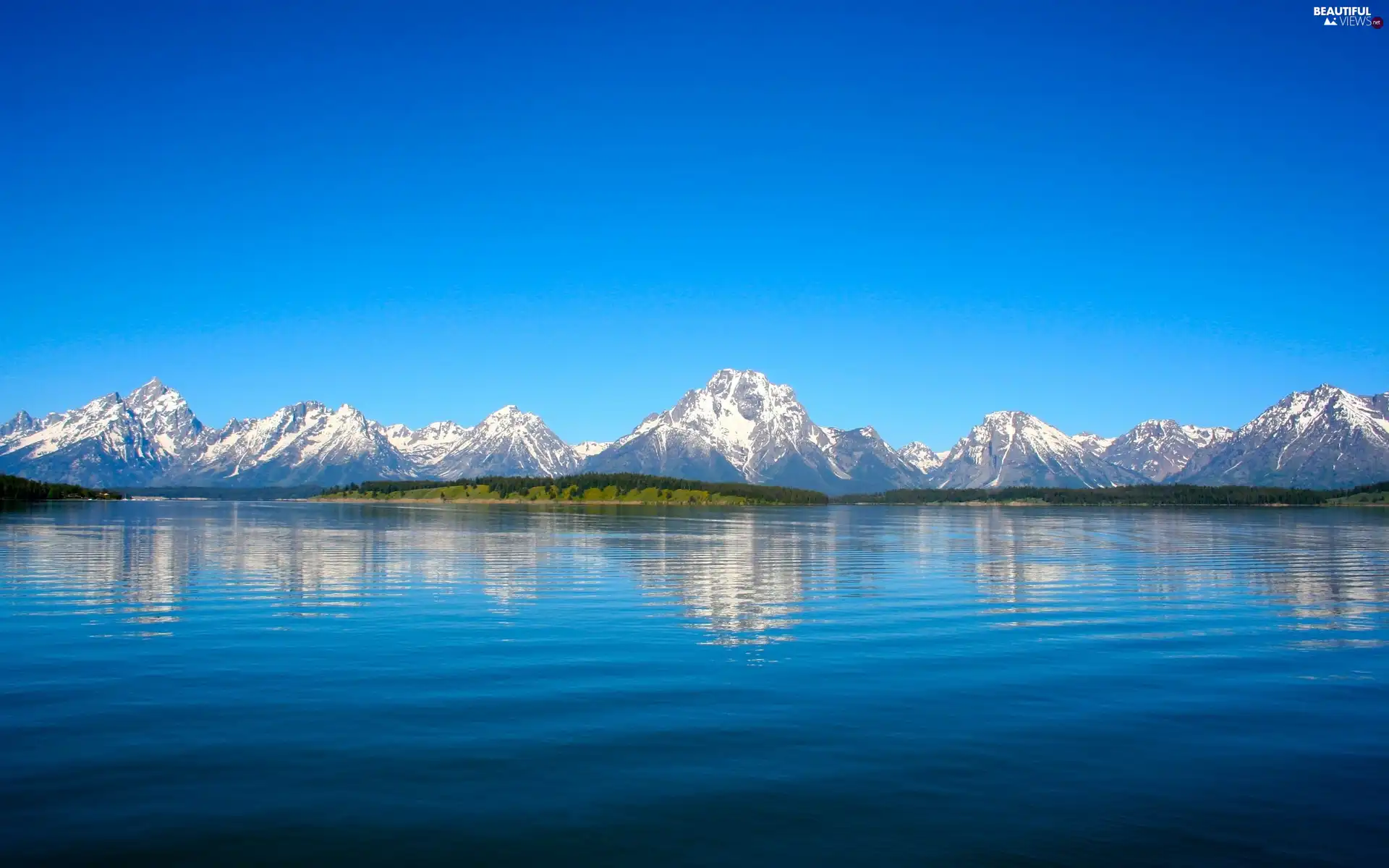 lake, Sky, Mountains