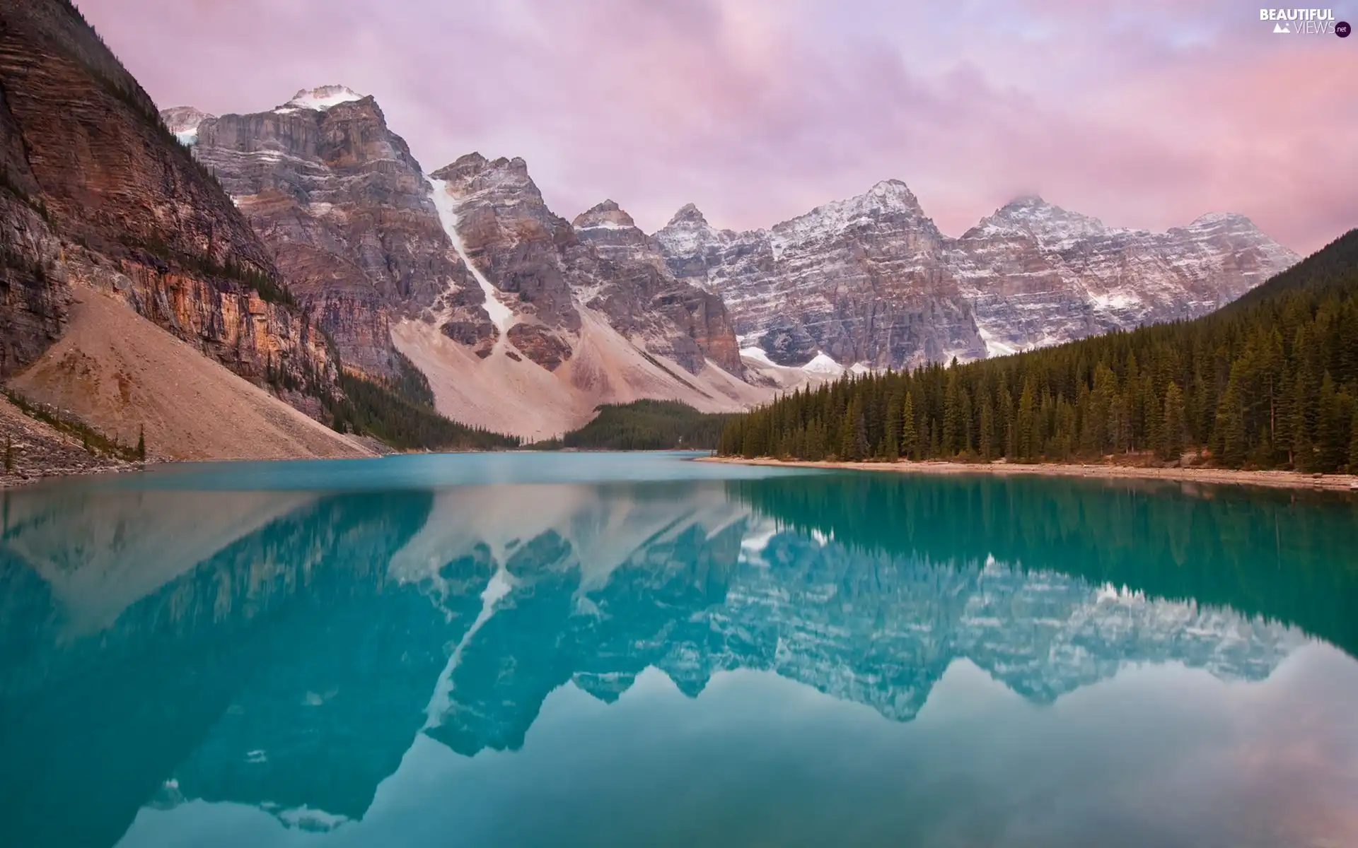 strand, turquoise, lake, mountain