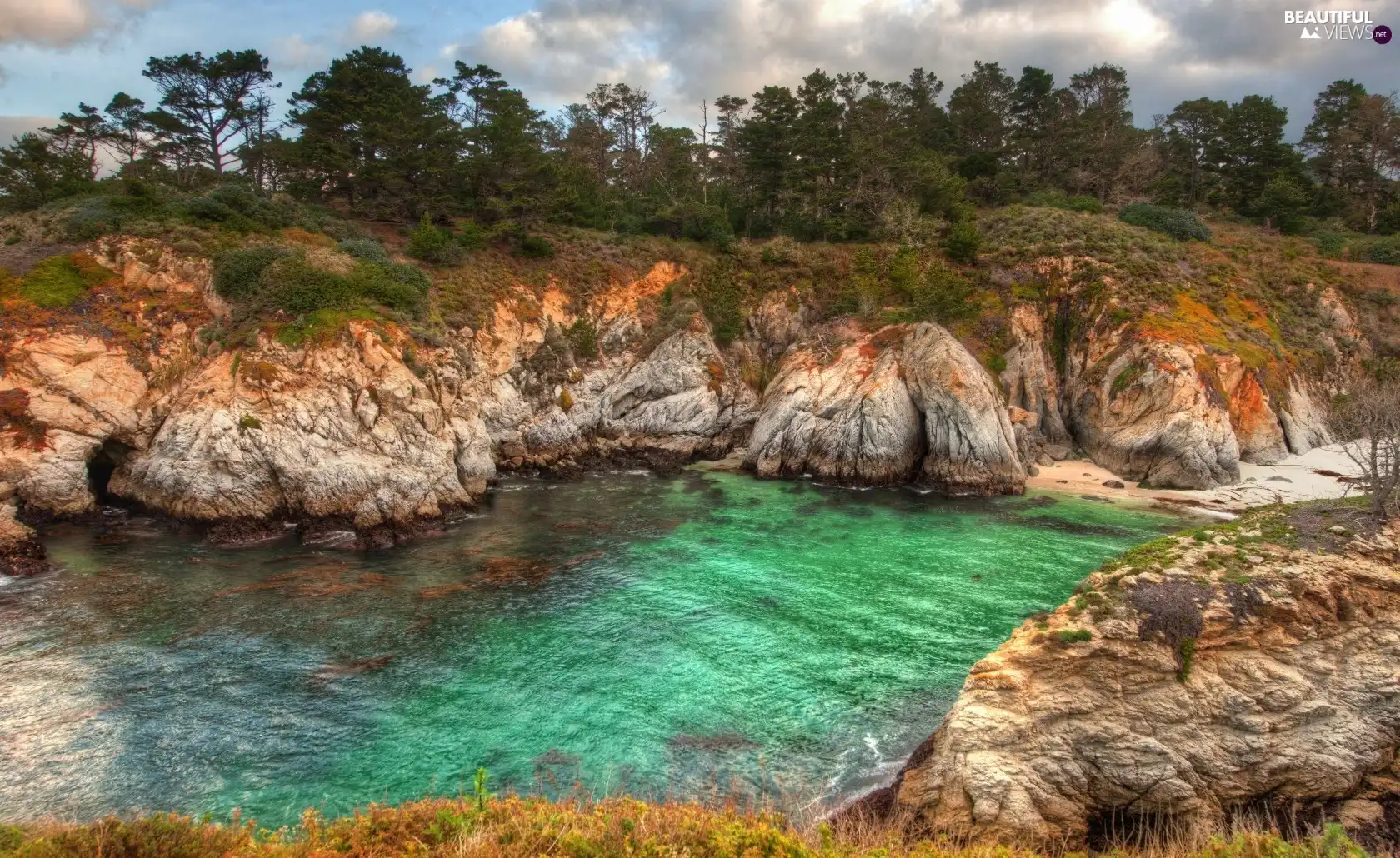 lake, rocks, turquoise