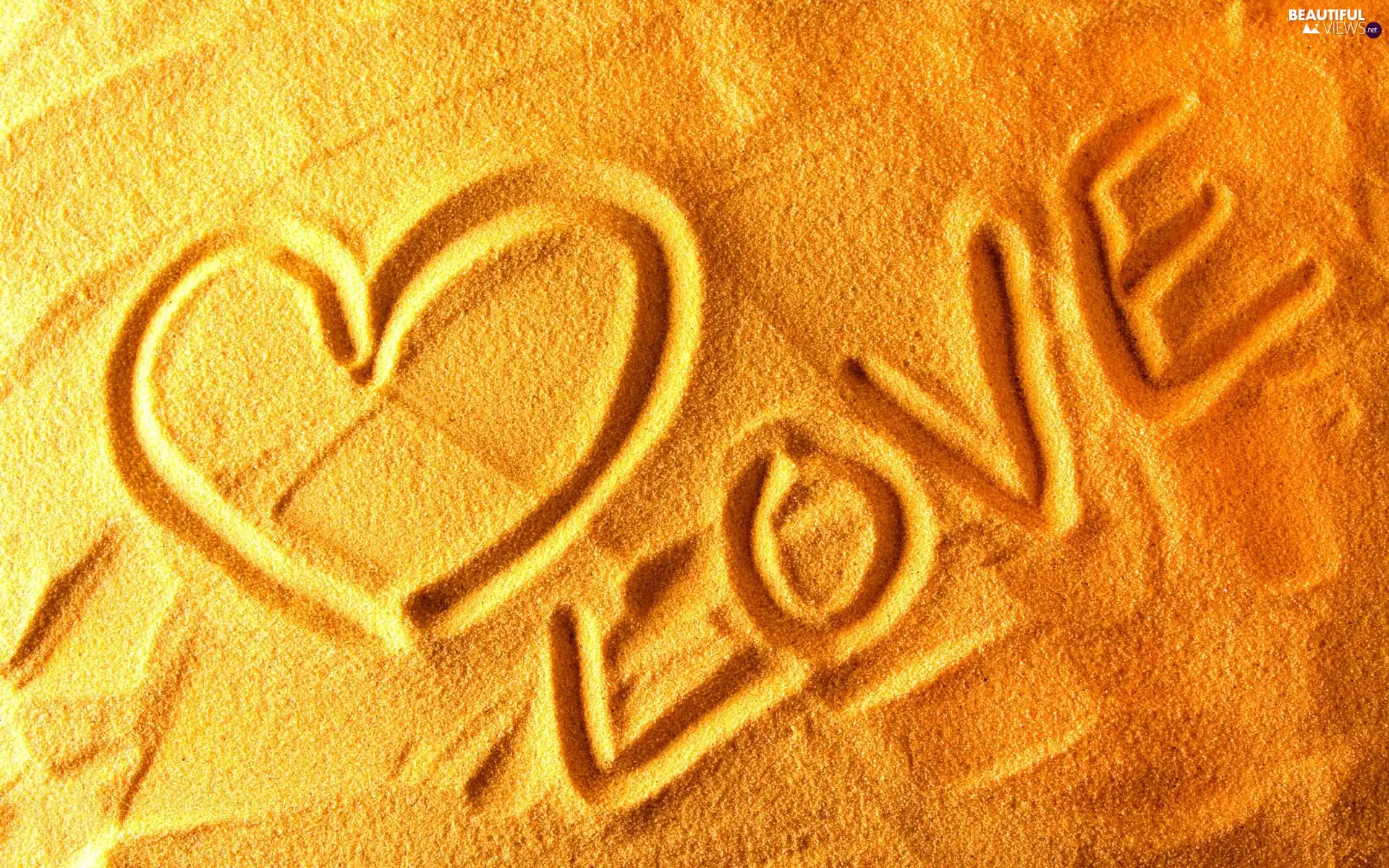 love, Heart, Sand