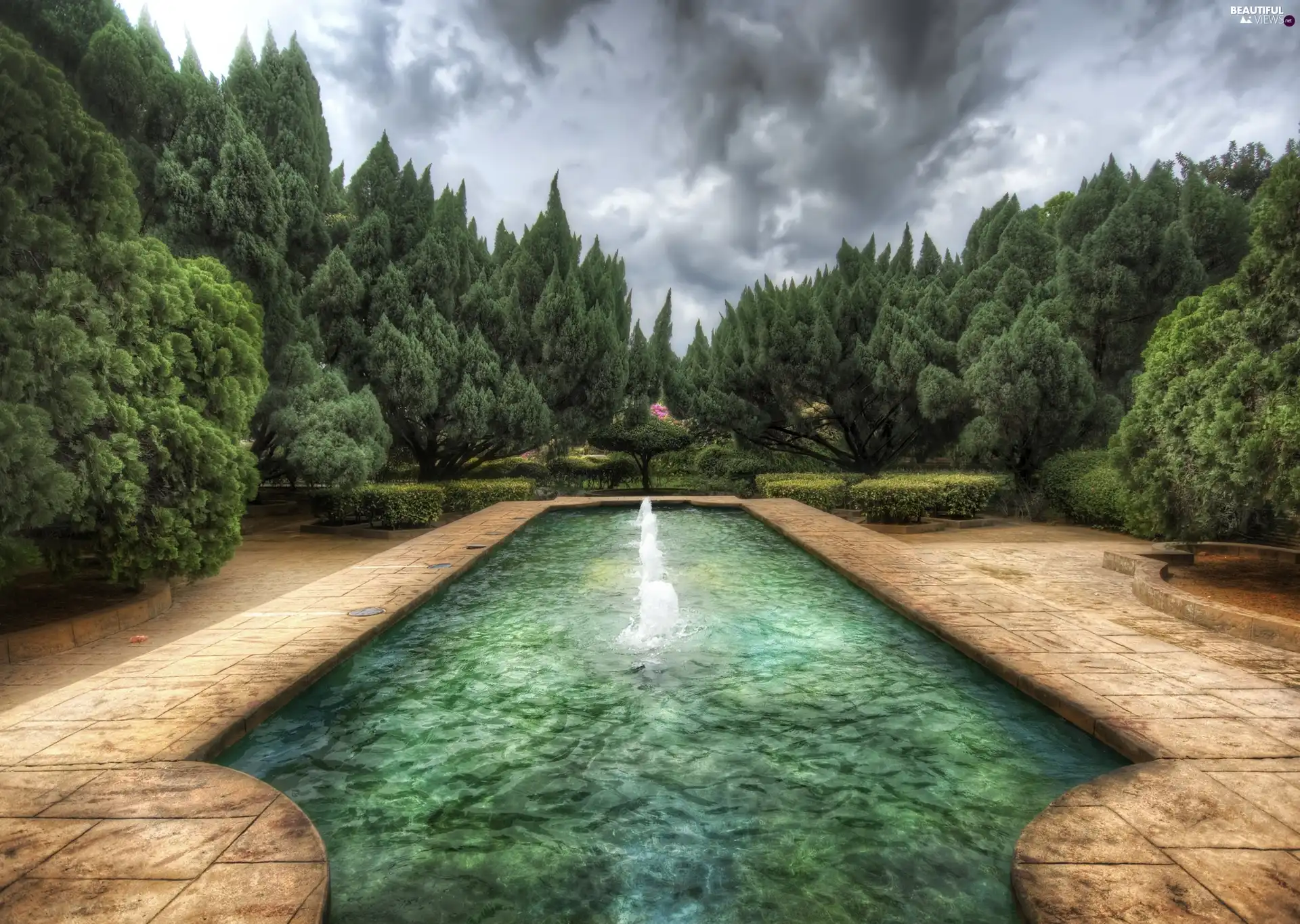 Garden, Malacca, Malaysia, Fountains