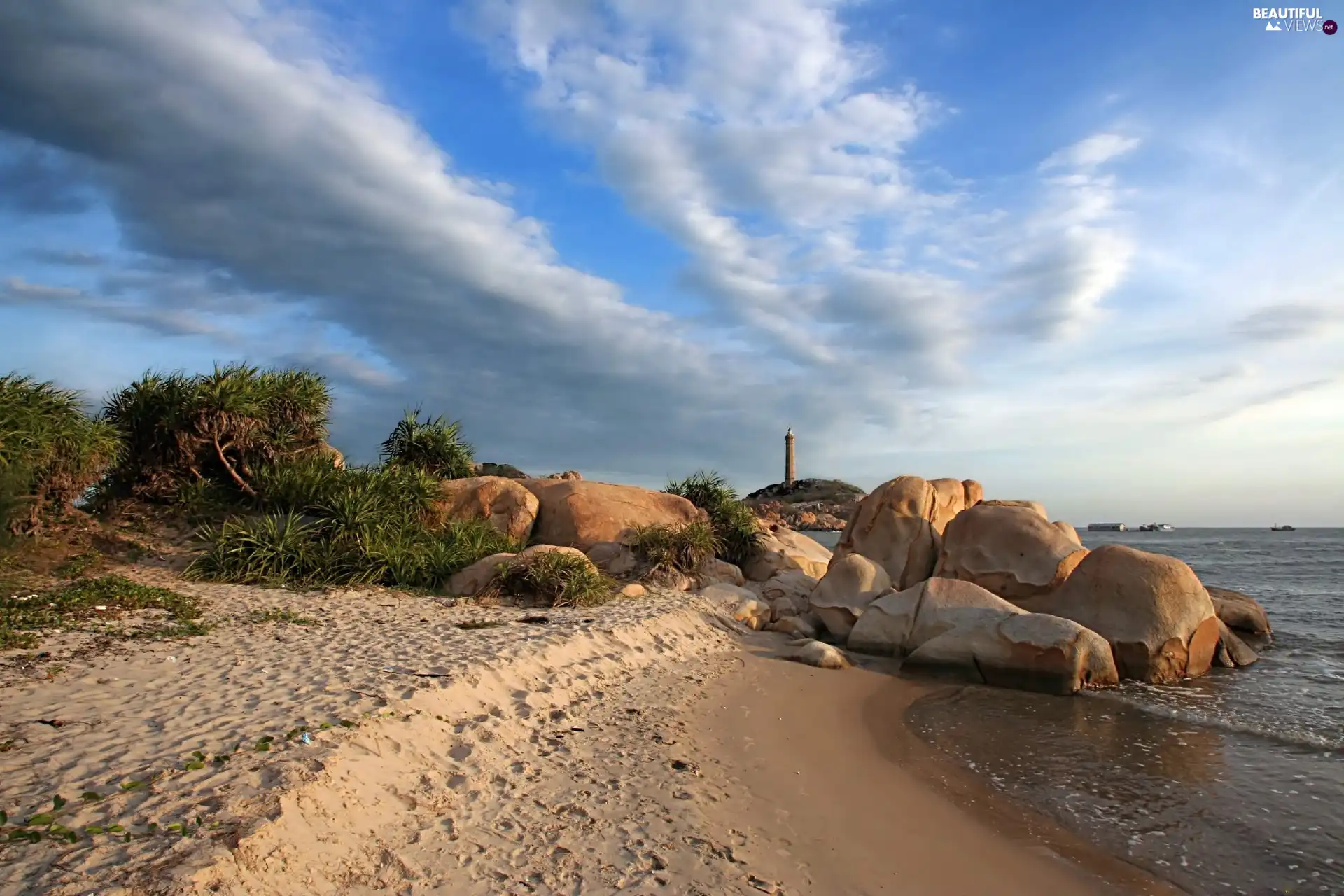 maritime, Stones, Lighthouse