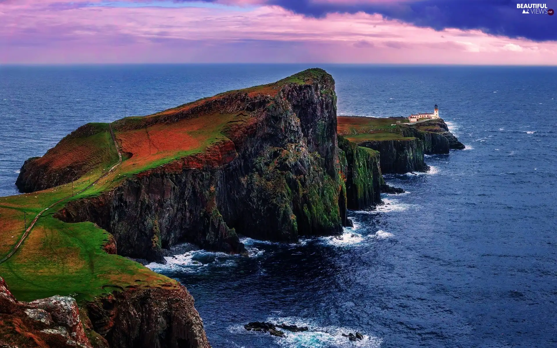 sea, Lighthouse, maritime, Rocks