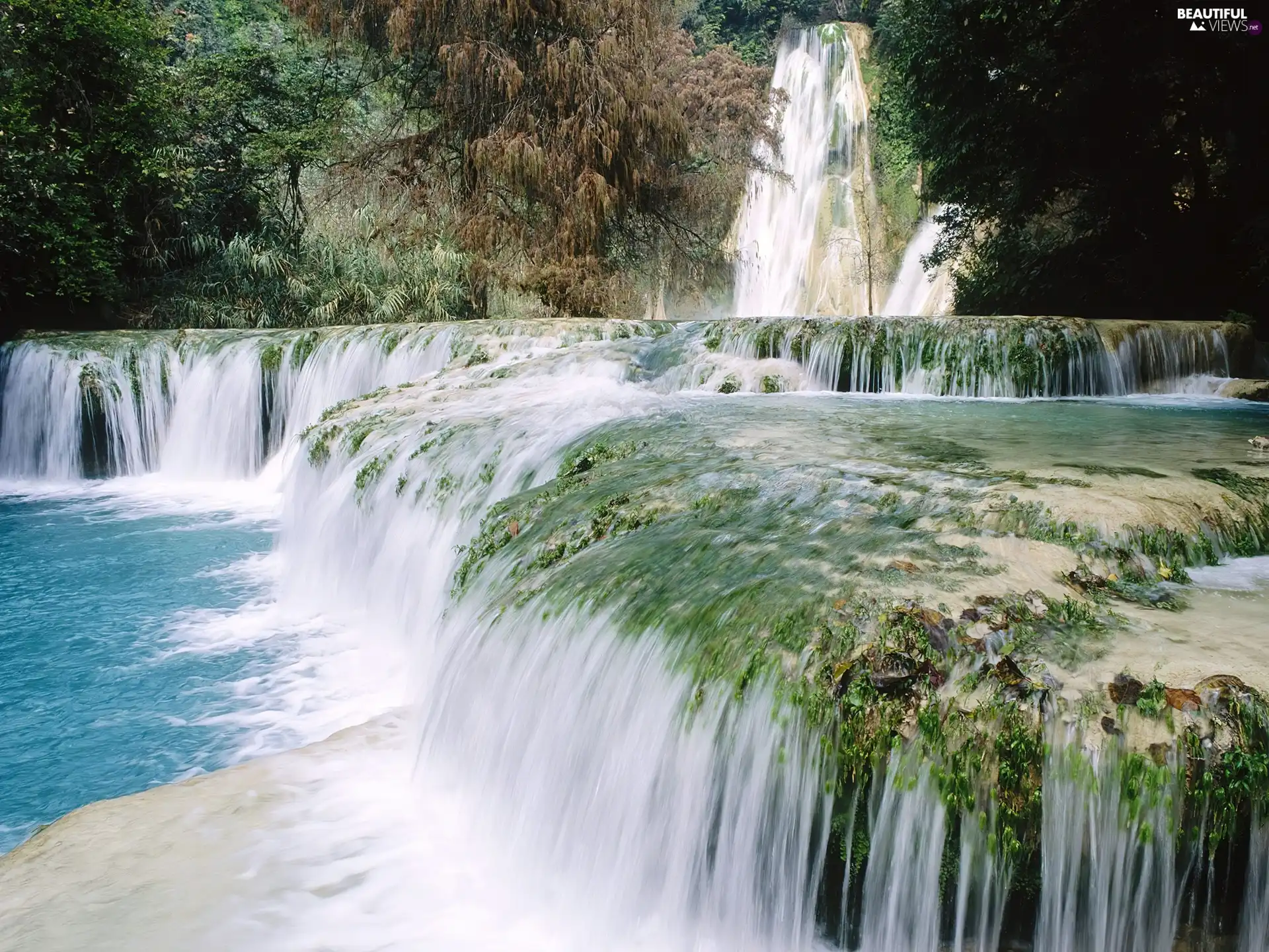 Mexico, waterfall, Minas Viejas