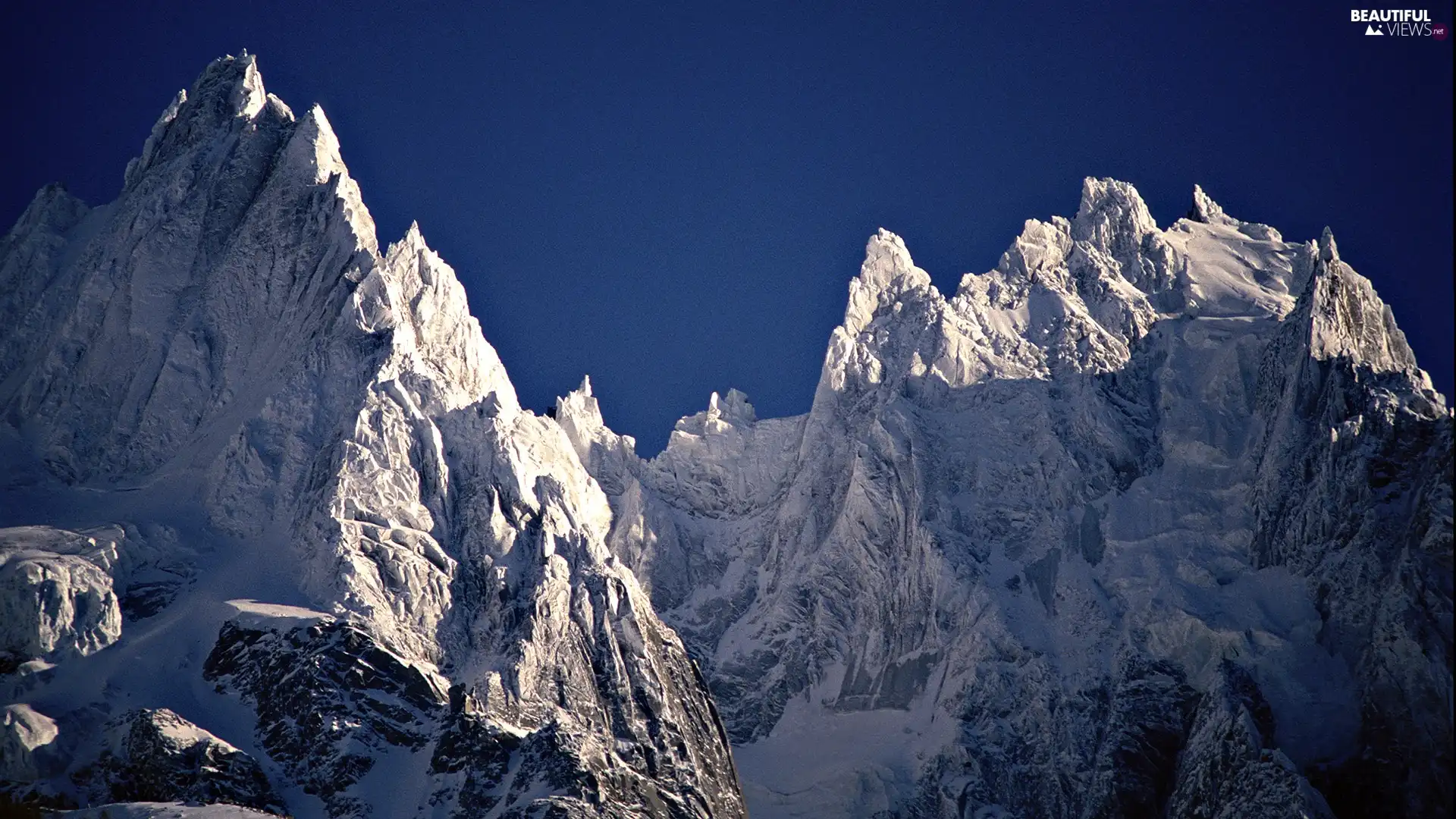 mountain, Snowy, peaks