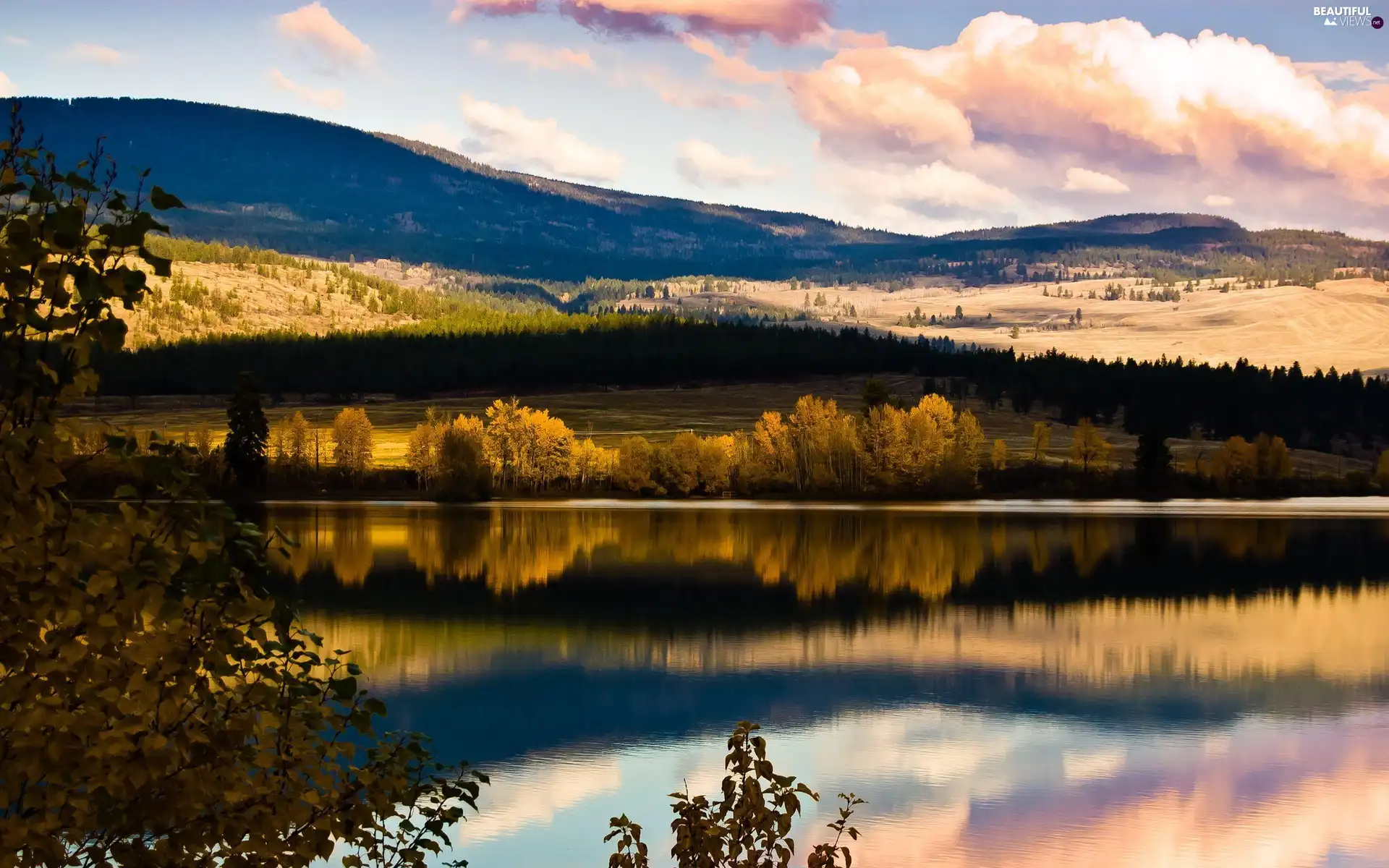 lake, Mountains