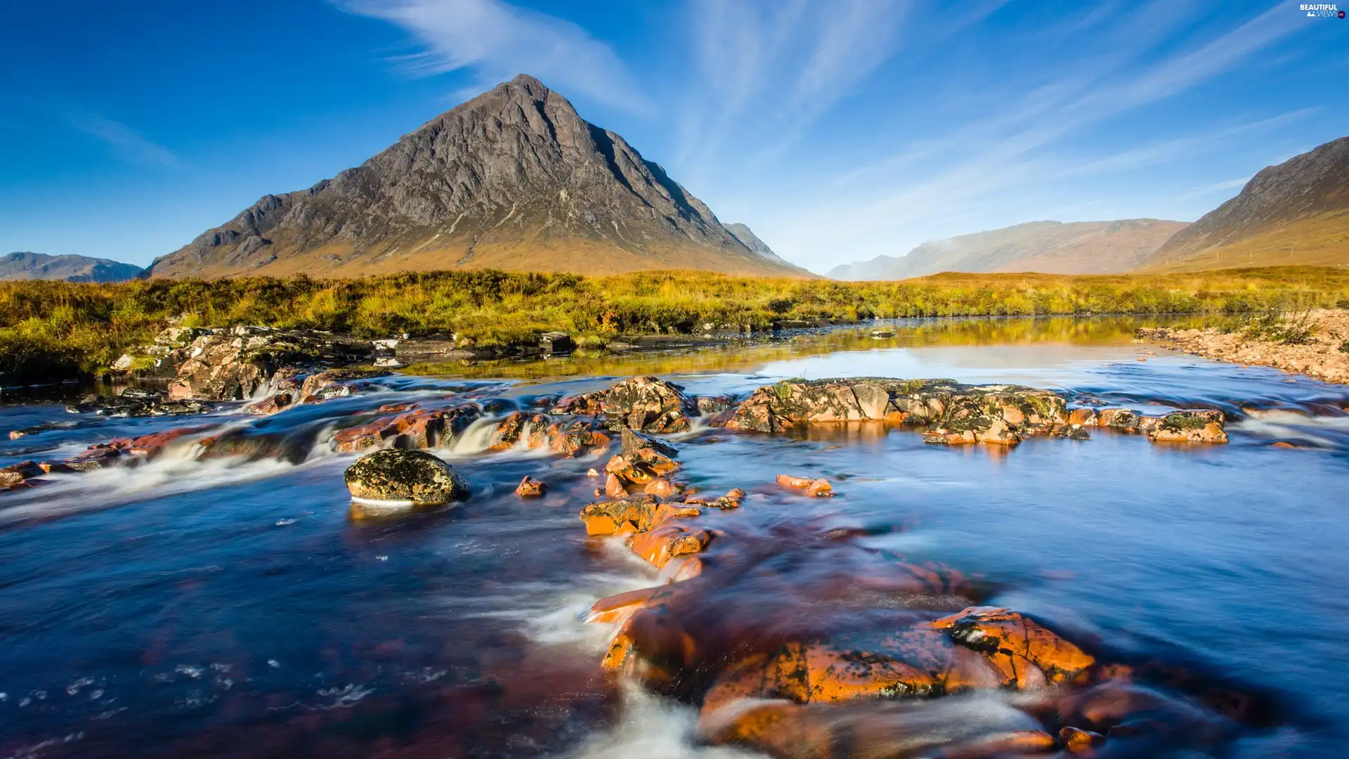 River, Mountains