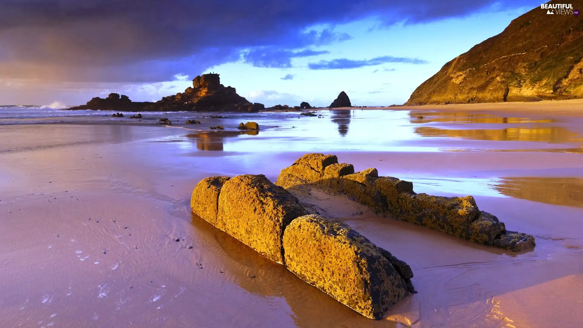 Mountains, sea, rocks